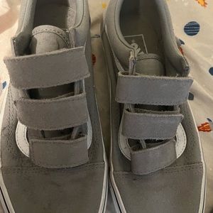 Gray Velcro Vans